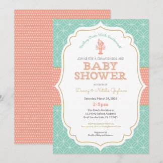 Inbjudan till kräftor Boil Baby Shower