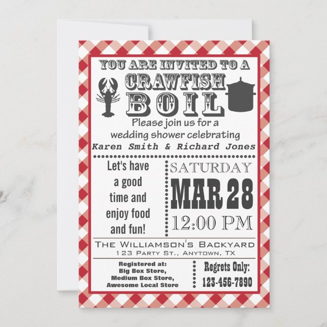 Inbjudan till Kräftor Boil Möhippa Party 2 (Framsida)