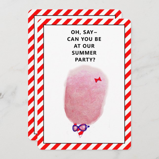 Inbjudan till Kreativ Sommar BBQ-Cookout Party (Fram/baksida)