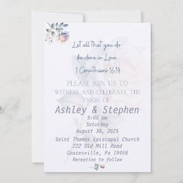 Inbjudan till kristet bröllop i Corinthians ro 1