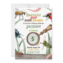 Inbjudan till kryp på födelsedagen