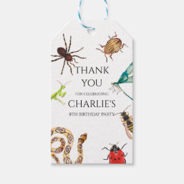 Inbjudan till kryp, utomhusfödelsedag, Kryp Party, Presentetikett