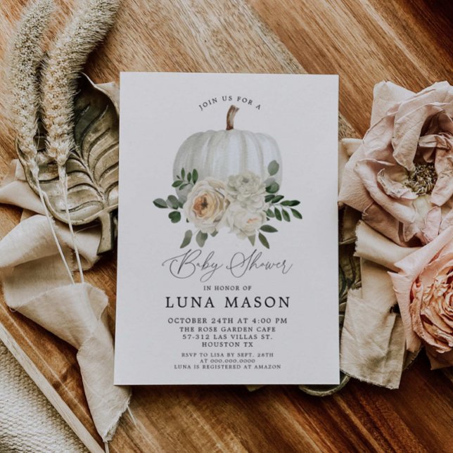 Inbjudan till kulspruta och Blommor-babyskor (Skapare uppladdad)