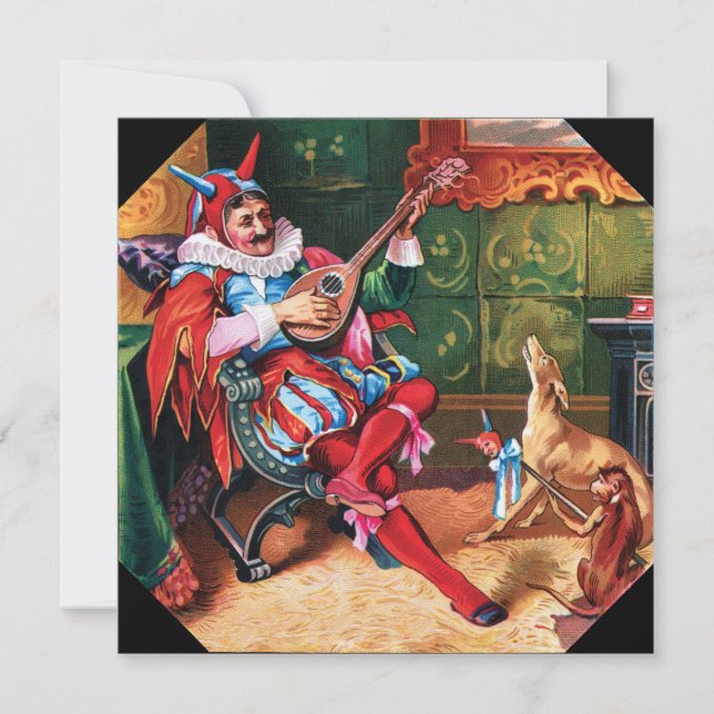 Inbjudan till Kung Favorite Jester (Framsida)