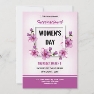 Inbjudan till kvinnodagspartiet Flyer