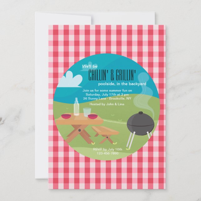 Inbjudan till kylning och grillin (Framsida)