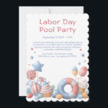 Inbjudan till Labor Day-poolparty i rött, vitt och<br><div class="desc">Gör en stänk denna Labor Day med en patriotisk inbjudan till poolparty! Med röda,  vita och blå detaljer är denna festliga design perfekt för att fira sommarens sista högtid med vänner och familj. Anpassa enkelt texten för din händelse och skapa tonen för en dag med kul i solen.</div>