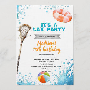Inbjudan till lacrosse poolparty