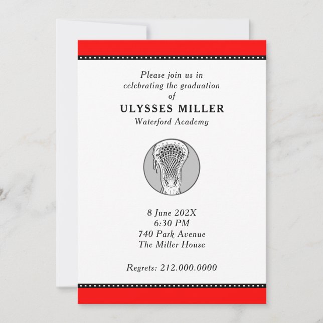 Inbjudan till Lacrosse Studentfest (Framsida)