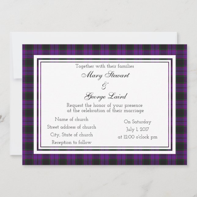 Inbjudan till Laird Scottish Wedding (Framsida)