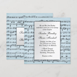 Inbjudan till Lakan Music Blue Wedding