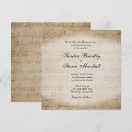 Inbjudan till lakan Music Wedding