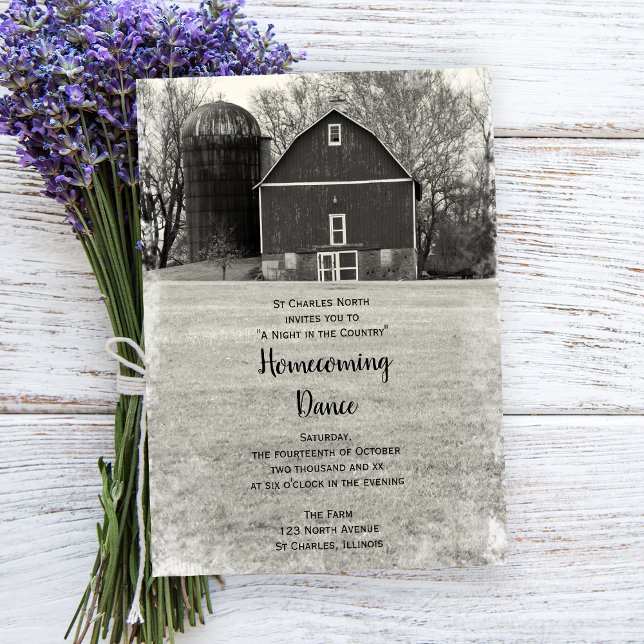 Inbjudan till Land Barn och Silo Homecoming Dance (Skapare uppladdad)