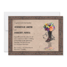 Inbjudan till Land Western barbed Wire Wedding v2