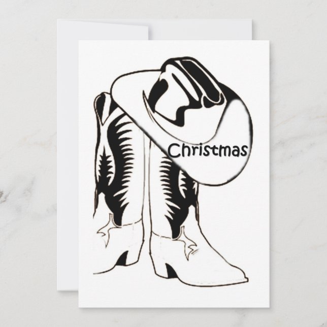 INBJUDAN TILL land WESTERNA CHRISTMAS-PARTEN (Framsida)