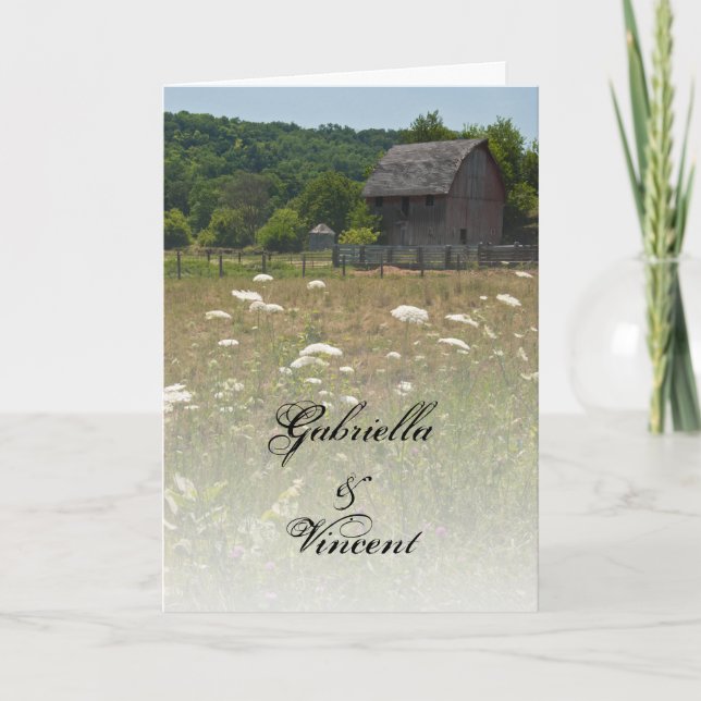 Inbjudan till Landsbyggsbröllop av viltfångare (Framsida)