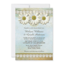 Inbjudan till Landsbyggsbröllop för Rustic Blommig