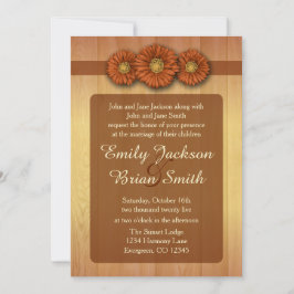 Inbjudan till landsbyggsbröllopet lejon blomma i o