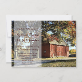 Inbjudan till Landsbyggsbröllopet Rustic Barn och 