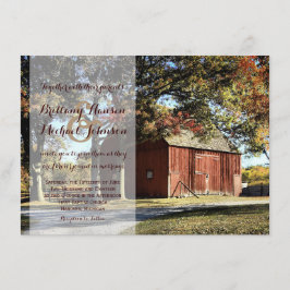 Inbjudan till Landsbyggsbröllopet Rustic Barn och