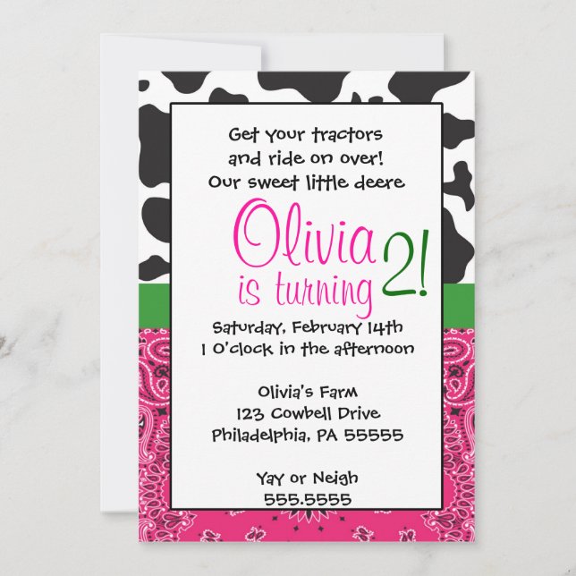 Inbjudan till lantbrukare med födelsedag (Framsida)