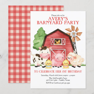 Inbjudan till lantgård, Barnyard Birthday