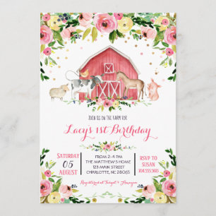 inbjudan till lantgård, födelsedagsinbjudan