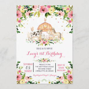 inbjudan till lantgård, födelsedagsinbjudan