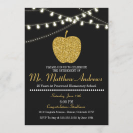 Inbjudan till läraren Pension - Guld Apple