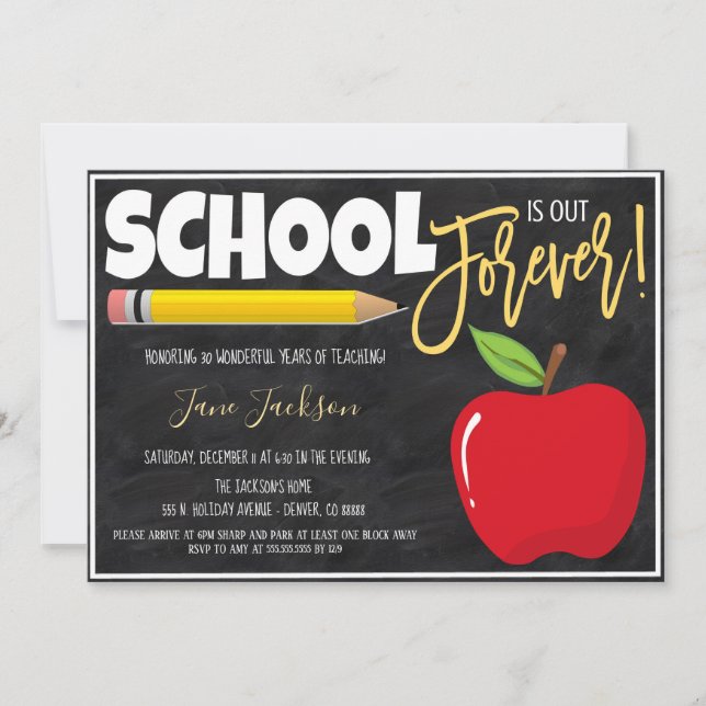 Inbjudan till lärarpartiet Pension (Framsida)