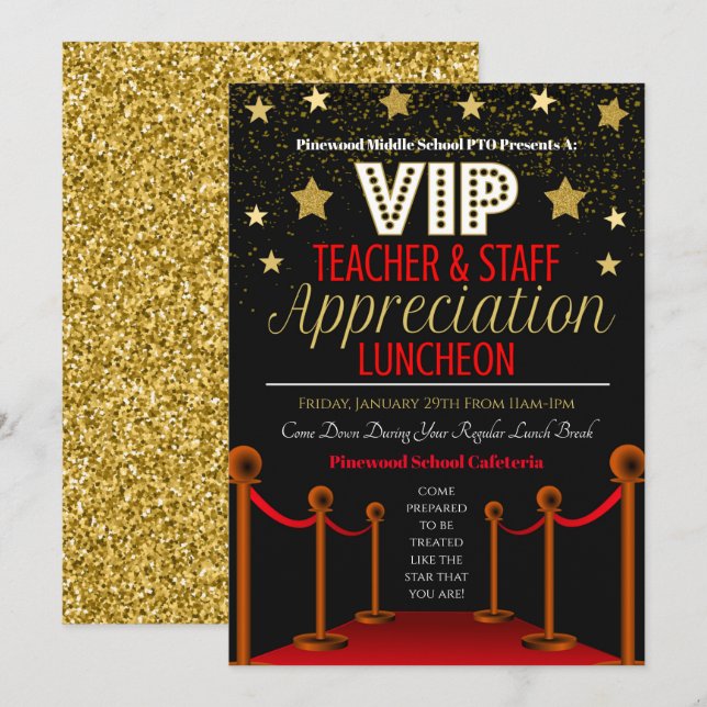 Inbjudan till lärarpersonal (Fram/baksida)