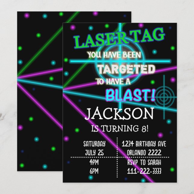 Inbjudan till Laser Märkre med inriktning på födel (Fram/baksida)