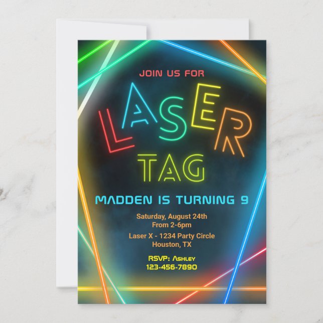 Inbjudan till Laser Märkre på födelsedagen | Laser (Framsida)
