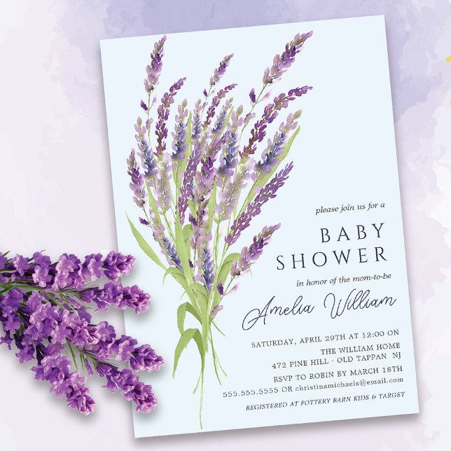 Inbjudan till Lavender Bliss Baby Shower (Skapare uppladdad)