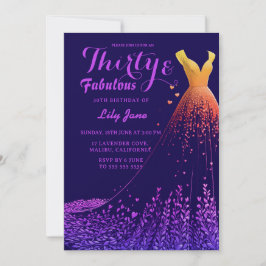 Inbjudan till Lavender Cove Luxury Gown 30års föde