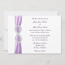 Inbjudan till lavender Diamond Infinity Wedding