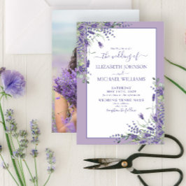 Inbjudan till Lavender Eucalyptus Greenery Photo B