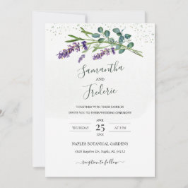 Inbjudan till Lavender Eucalyptus Wedding