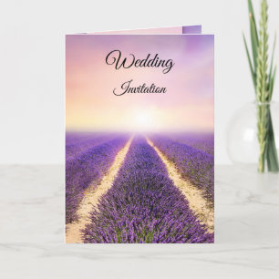 Inbjudan till Lavender European Folded Wedding