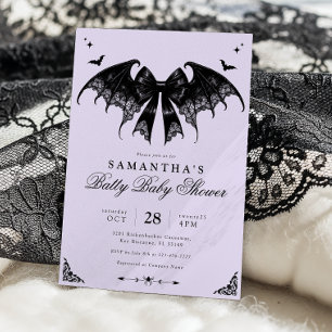 Inbjudan till Lavender Gothic Baby Shower