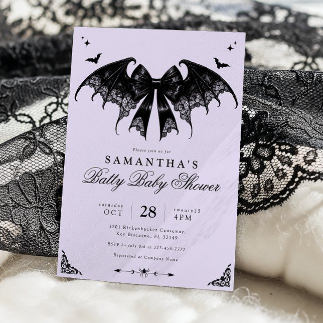 Inbjudan till Lavender Gothic Baby Shower (Skapare uppladdad)
