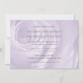 inbjudan till lavender ro enkla elegant bröllop