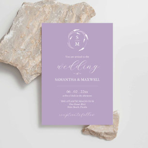 Inbjudan till Lavender Wedding med QR-kod