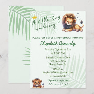 Inbjudan till Lejon babydusch i Little Kung