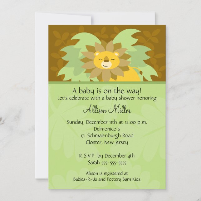 Inbjudan till Lejonare Neutralt för spädbarnsskor (Framsida)