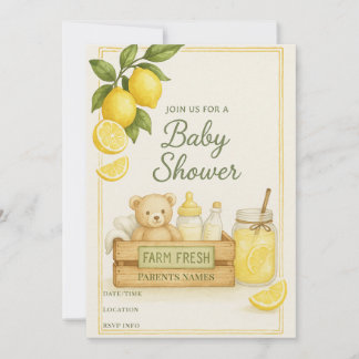 Inbjudan till Lemon Baby Shower