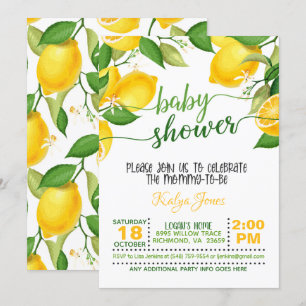 Inbjudan till Lemon Baby Shower