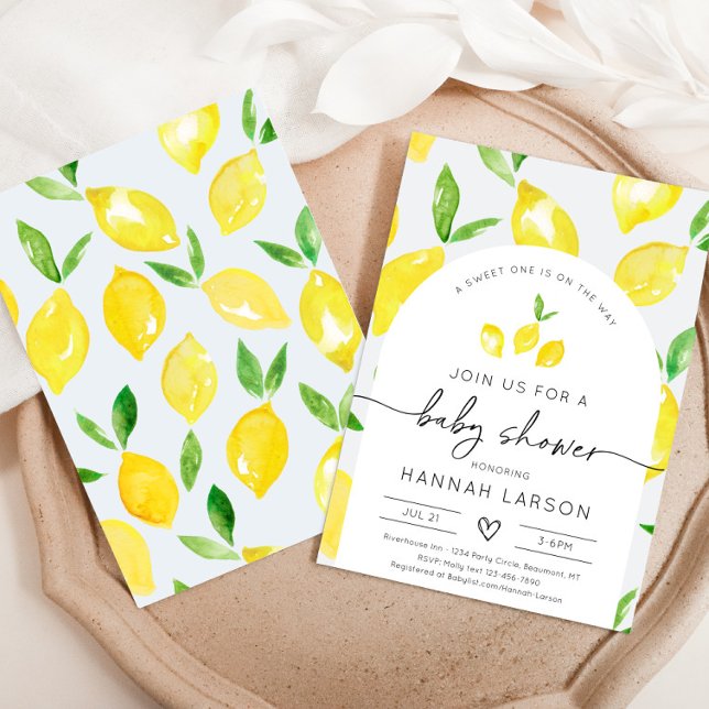 Inbjudan till Lemon Baby Shower | Citrus Shower (Skapare uppladdad)
