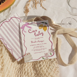 Inbjudan till Lemon Bows Girls Baby Shower