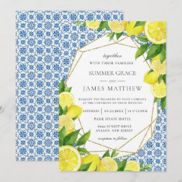 Inbjudan till Lemon Foliage Mediterranean Wedding